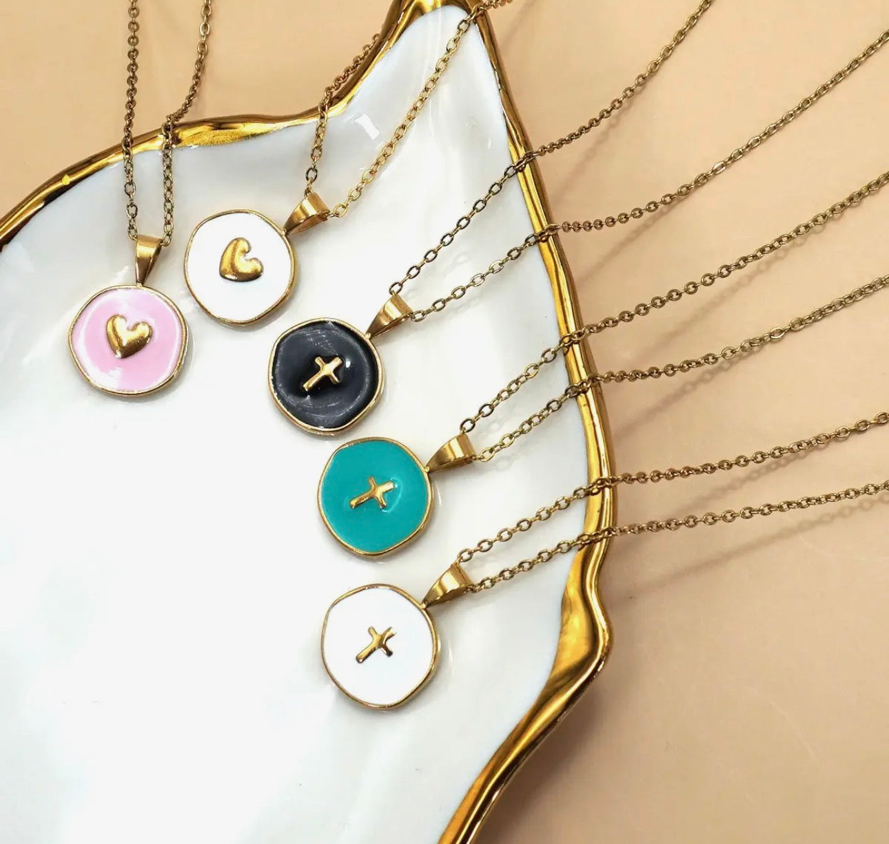 White Cross Necklace