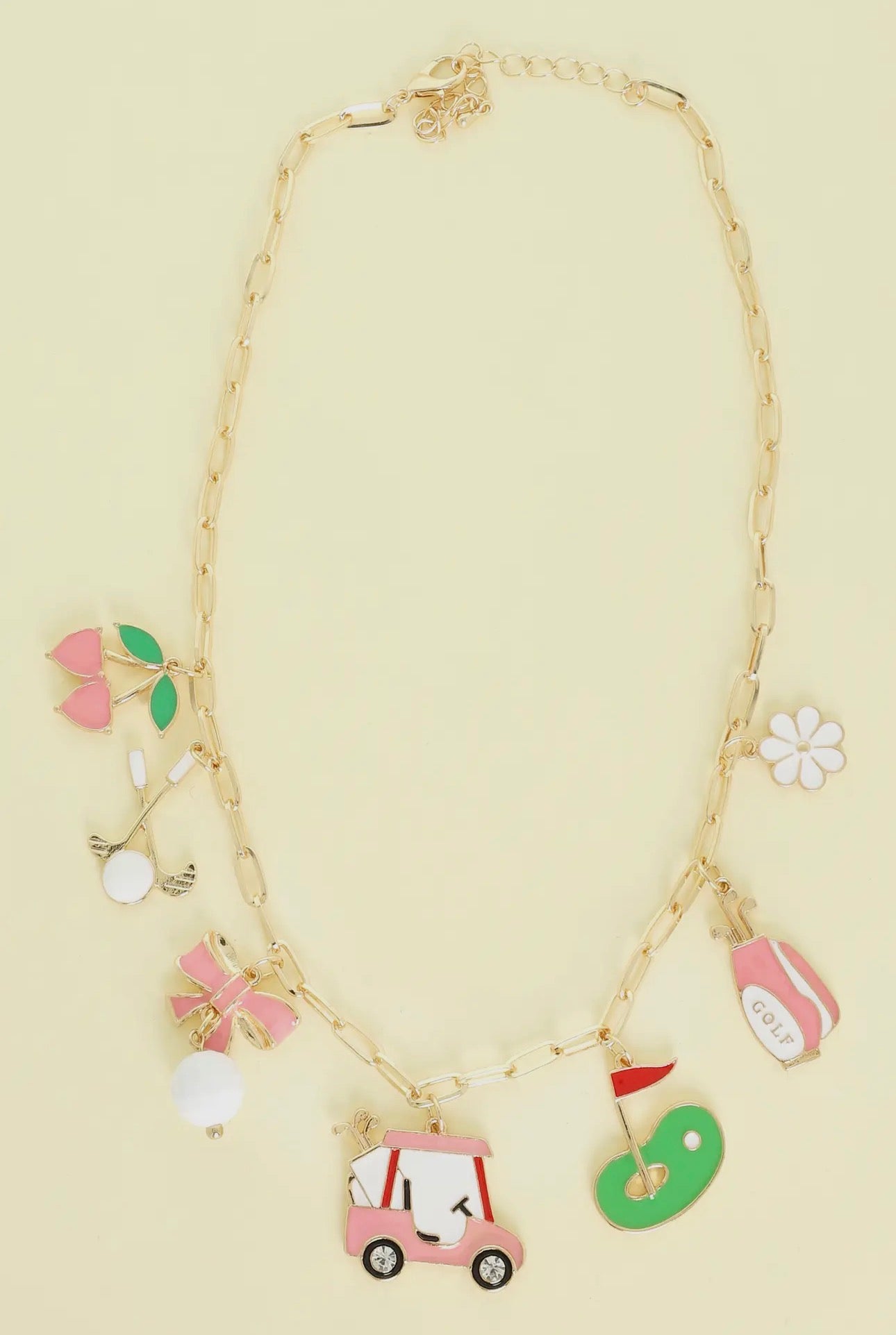 Golf Preppy Charm Necklace