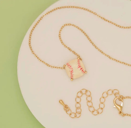 Baseball Charm Necklace