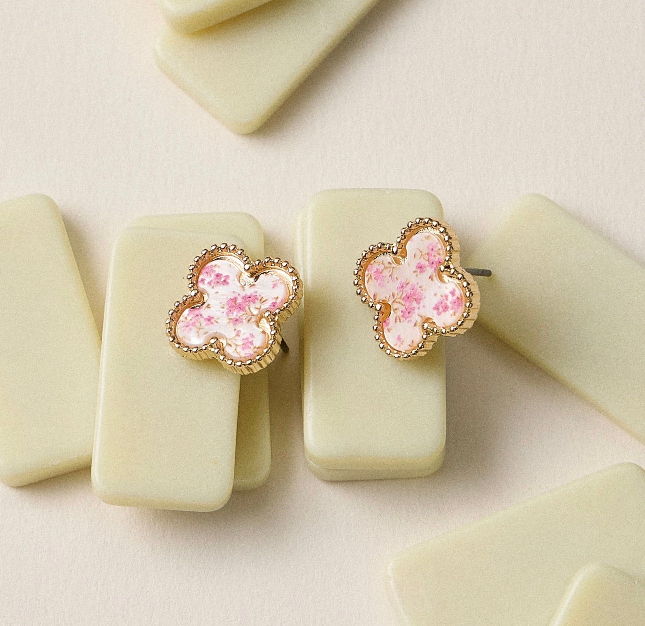Floral Clover Studs
