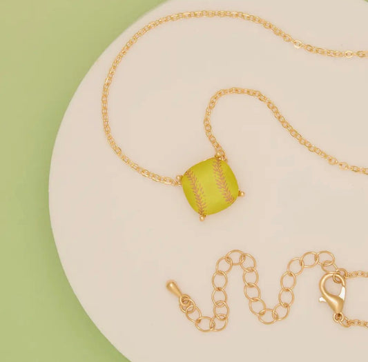 Softball Charm Necklace