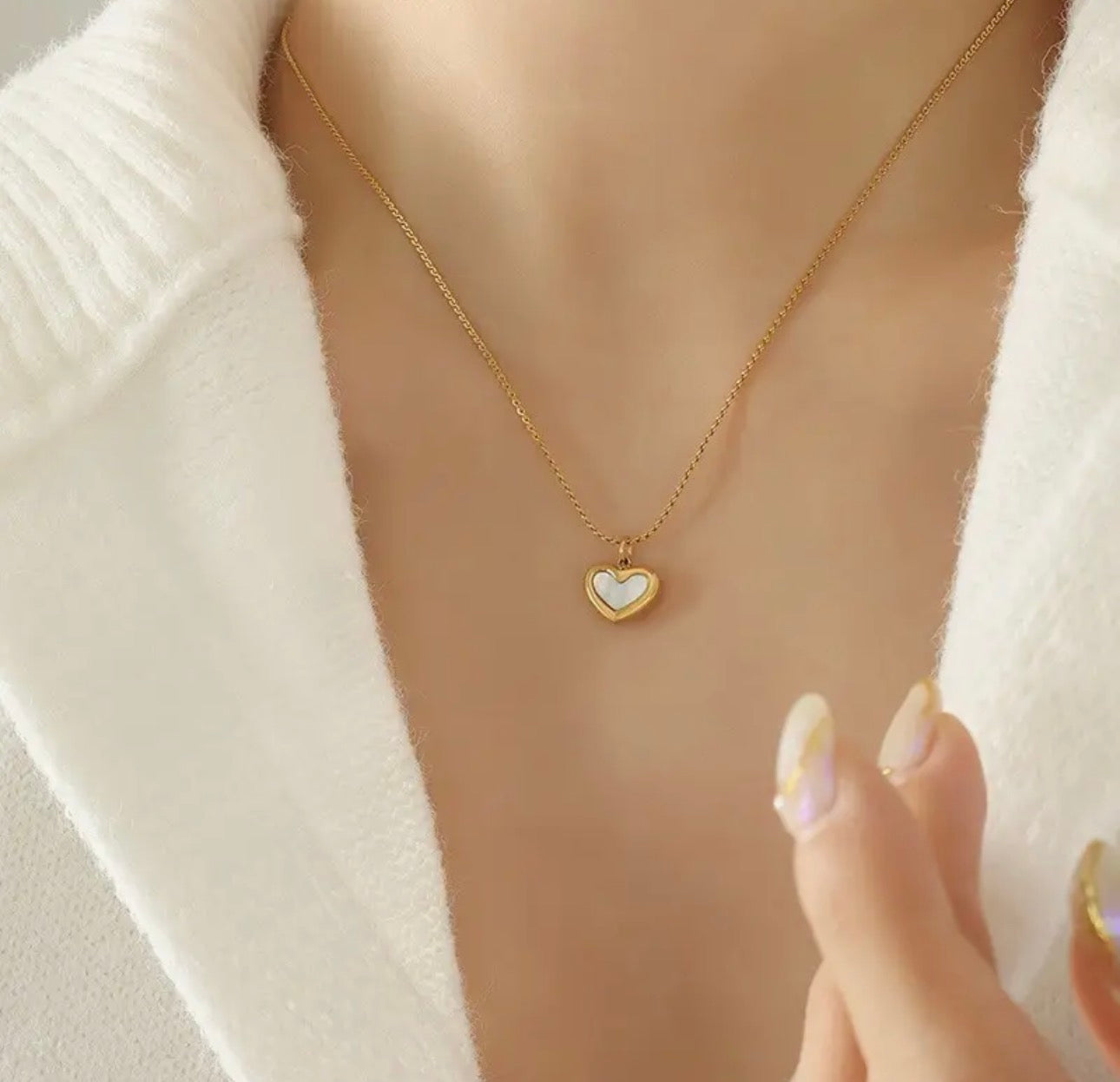 Two Toned Heart Necklace