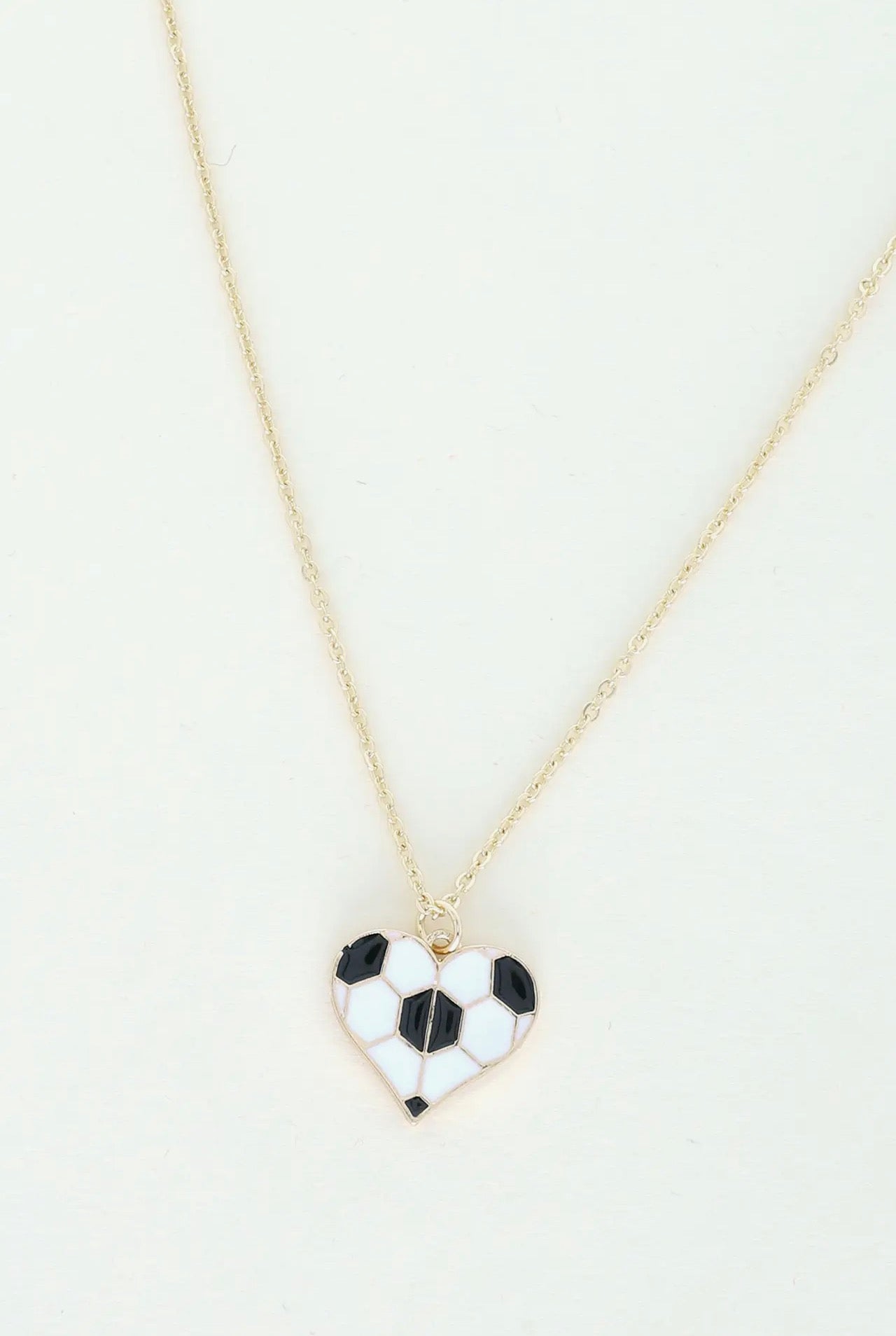 Soccer Gold Heart Necklace