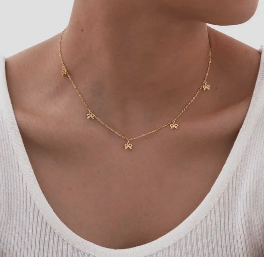 Mini Multiple Bow Necklace