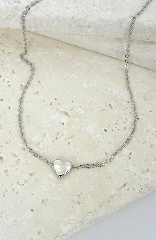 Classic Mini Silver Heart Necklace