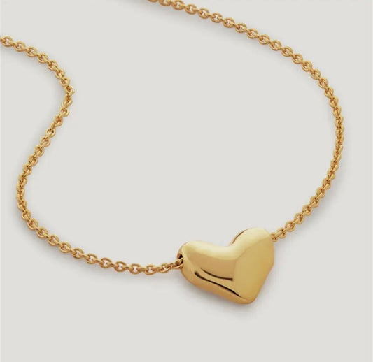 Daisy Girl Gold Heart Necklace
