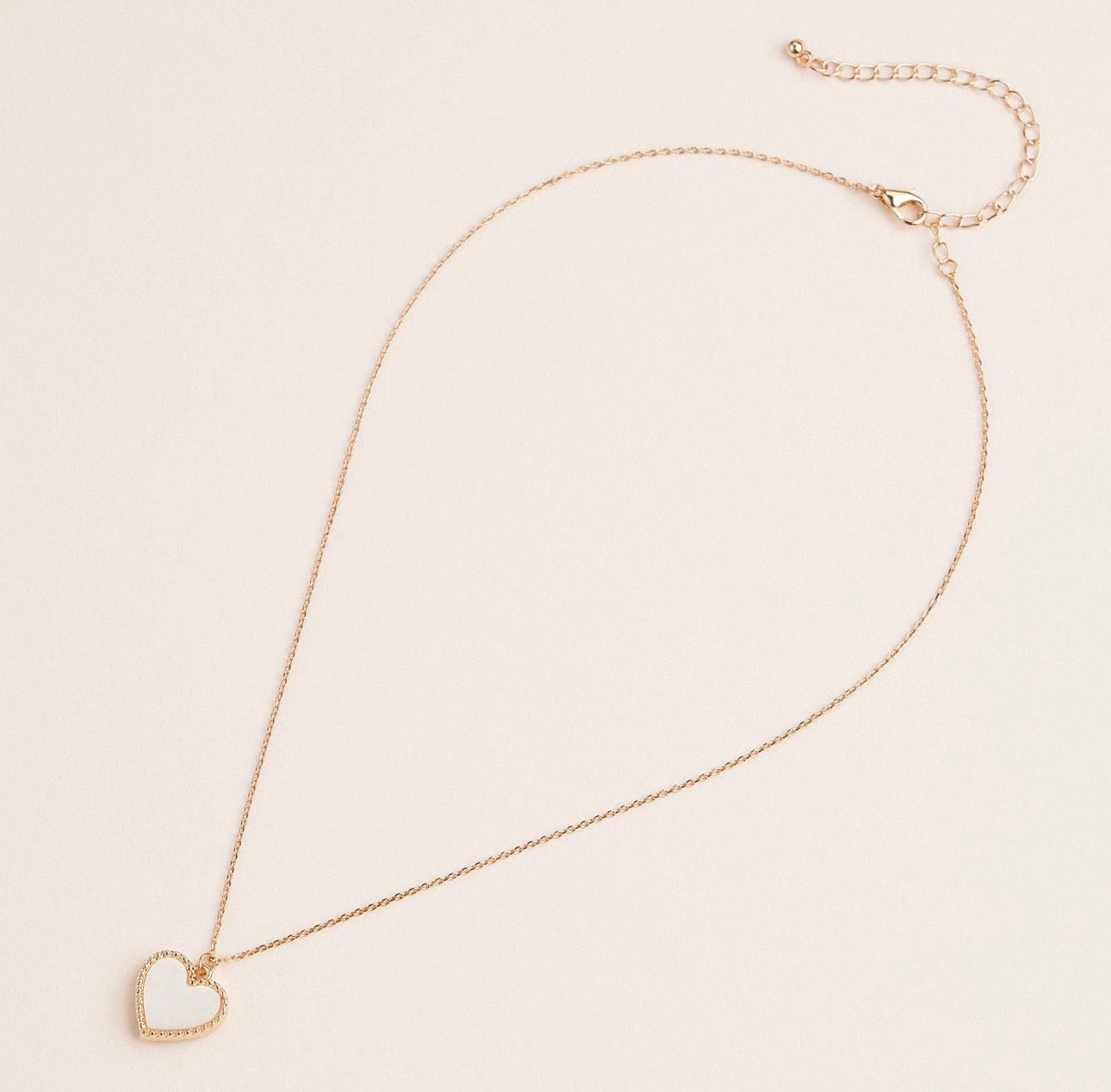 Gold Heart Pendant Necklace